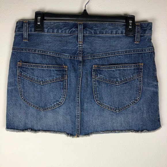 Free People Beat of the Music Denim Skirt Size 6 - Picture 2 of 4